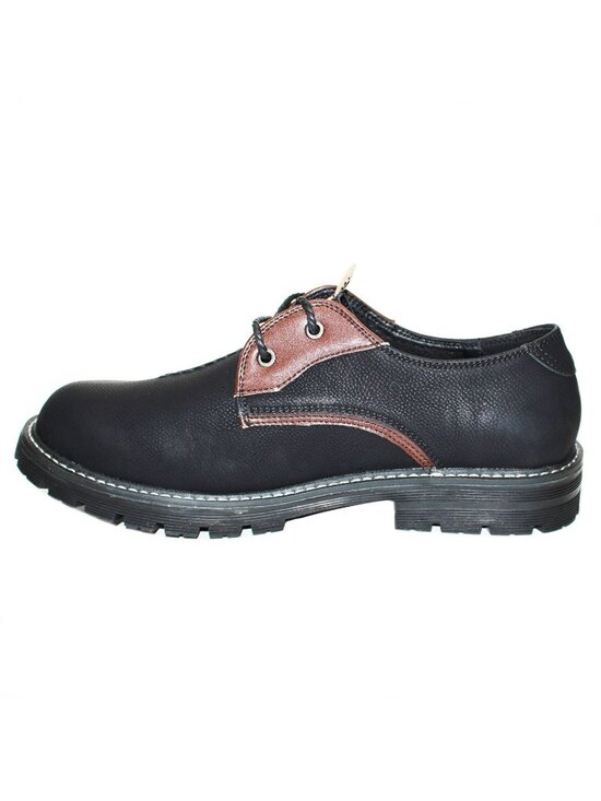 Men\'s Suede Leather Shoes Lace Up Casual Oxford Shoes Black Size 10.5 main image 6